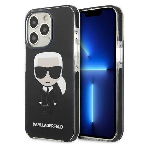 Oryginalne Etui IPHONE 13 PRO Karl Lagerfeld Hardcase Iconik Karl (KLHCP13LTPEIKK) czarne