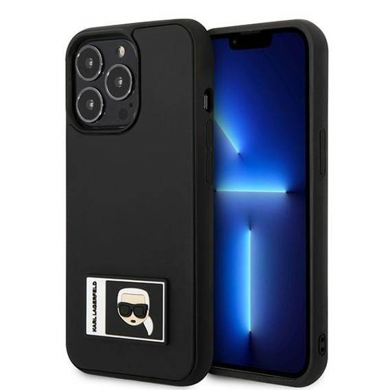 Oryginalne Etui IPHONE 13 PRO Karl Lagerfeld Hardcase Ikonik Patch czarne