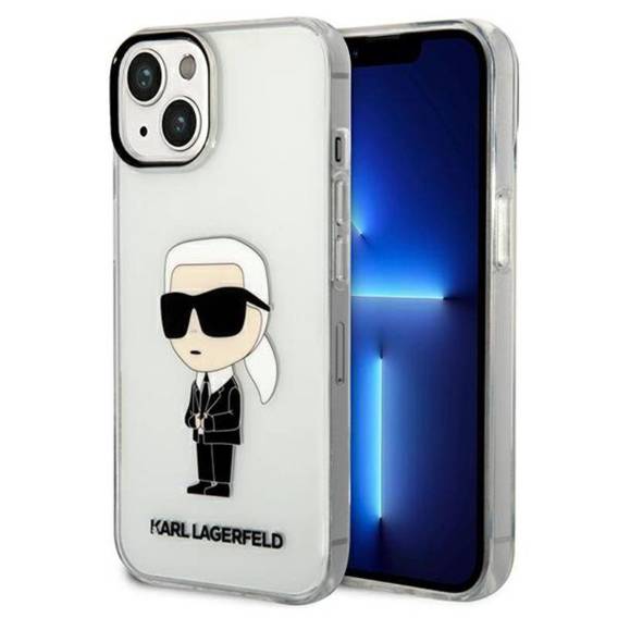 Oryginalne Etui IPHONE 14 PLUS Karl Lagerfeld Hardcase IML NFT Ikonik (KLHCP14MHNIKTCT) transparentne