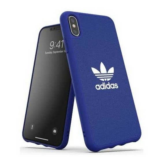 Oryginalne Etui IPHONE XS MAX Adidas Moulded Case CANVAS niebieskie