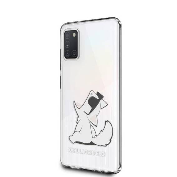 Oryginalne Etui SAMSUNG GALAXY A31 Karl Lagerfeld Hardcase Choupette Fun (KLHCA31CFNRC) transparentne