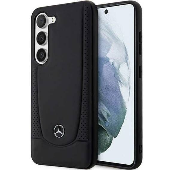 Oryginalne Etui SAMSUNG GALAXY S23 FE Mercedes Hardcase Leather Urban (MEHCS23FEARMBK) czarne