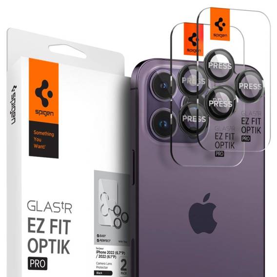 Osłona Aparatu IPHONE 15 PRO / 15 PRO MAX / 14 PRO / 14 PRO MAX Spigen Optik.tr Camera Protector 2-pack