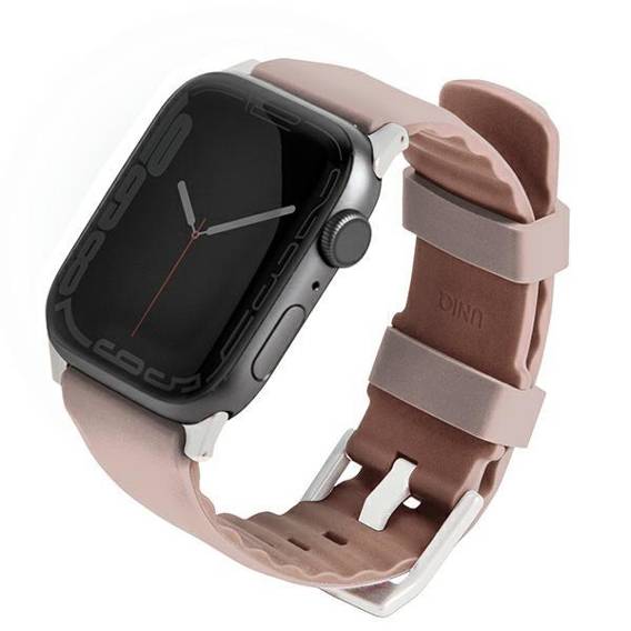 Pasek do APPLE WATCH 4 / 5 / 6 / 7 / 8 / SE (38 / 40 / 41 MM) UNIQ Linus Airosoft Silicone różowe