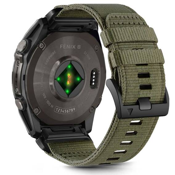 Pasek do GARMIN FENIX 5 / 6 / 6 PRO / 7 / 8 / E (47MM) Tech-Protect Nylon Classic Olive Green