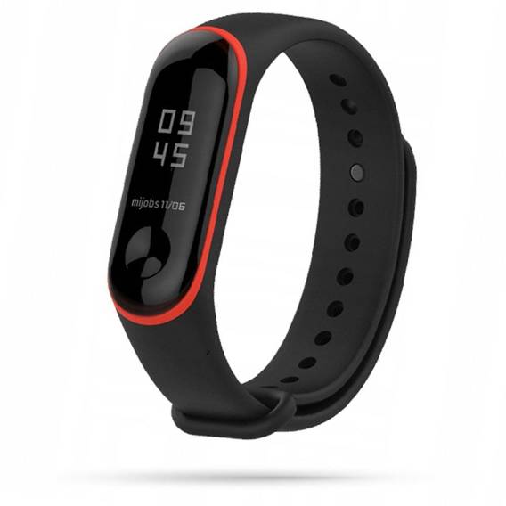 Pasek do XIAOMI MI BAND 4 / 3 Tech-Protect Smooth czarno-czerwone