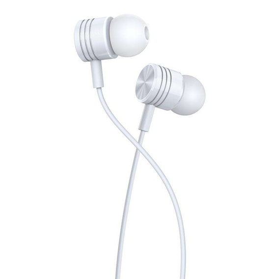 Słuchawki Przewodowe Dokanałowe z Mikrofonem mini jack 3,5mm KAKUSIGA KSC-697 białe
