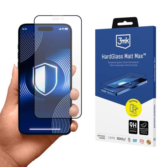 Szkło Hartowane 5D APPLE IPHONE 15 PRO MAX 3mk Hard Glass Max Matt