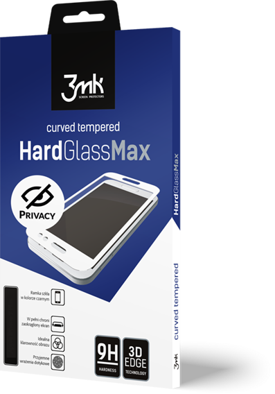 Szkło Hartowane 5D IPHONE 13 PRO MAX 3MK Hard Glass Max Privacy czarne