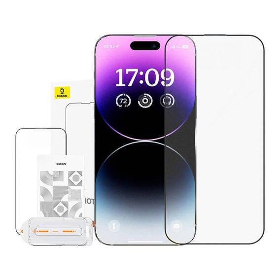 Szkło Hartowane 5D IPHONE 14 PRO MAX Tempered Glass Baseus Crystalline Anti-Glare czarne