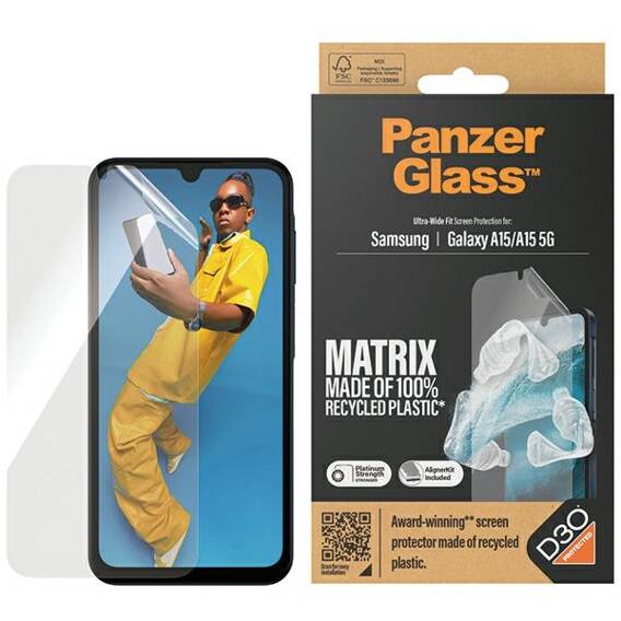 Szkło Hartowane GALAXY A15 4G / 5G PanzerGlass Ultra-Wide Fit Screen Protection Clear