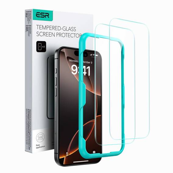 Szkło Hartowane IPHONE 16 ESR Tempered Glass 2-pack Clear