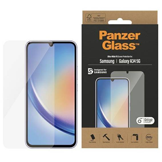 Szkło Hartowane SAMSUNG GALAXY A34 5G PanzerGlass Ultra-Wide Fit Screen Protection