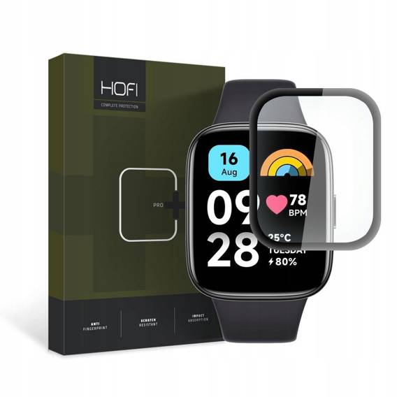 Szkło Hybrydowe XIAOMI REDMI WATCH 3 ACTIVE HOFI Hybrid Pro+ czarne