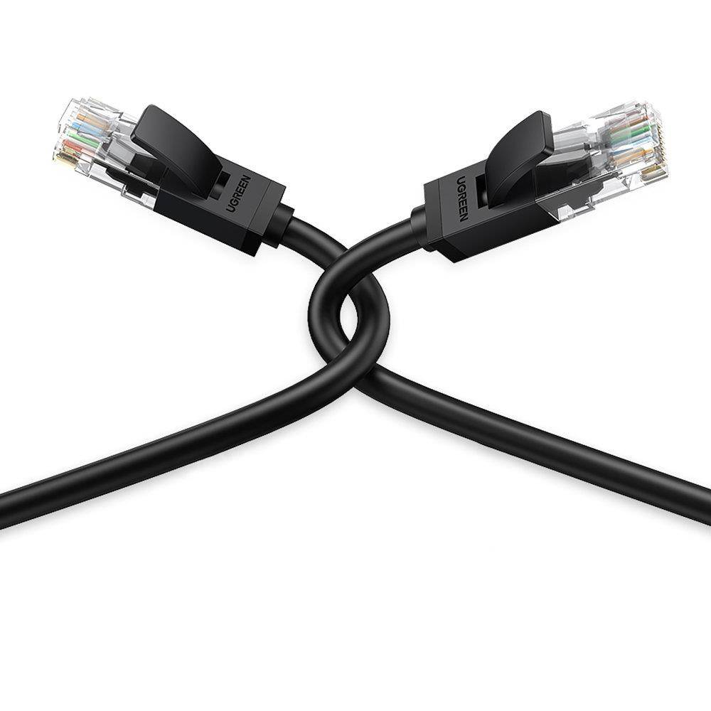 Kabel sieciowy płaski LAN Ethernet Ugreen RJ45 Cat 7 STP, 1 Gbps, 3m,  czarny  6957303882625