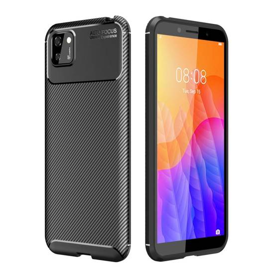  Etui HUAWEI Y5P Pancerne Shockproof  Carbon Fiber czarne