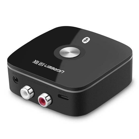 Adapter odbiornik Bluetooth 5.0 UGREEN 2x RCA, jack 3,5mm, aptX (czarny)