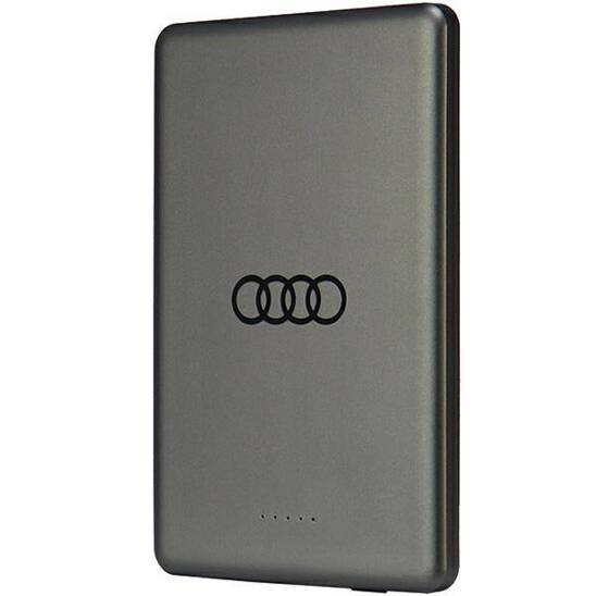 Audi Powerbank indukcyjny 15W 5000mAh szary/grey Big Logo MagSafe AU-MWPB5000-GT/D1-GY