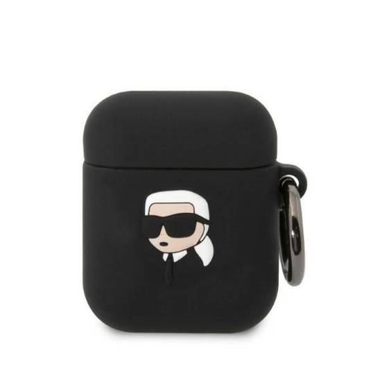 Etui APPLE AIRPODS Karl Lagerfeld Silicone Karl Head 3D czarne