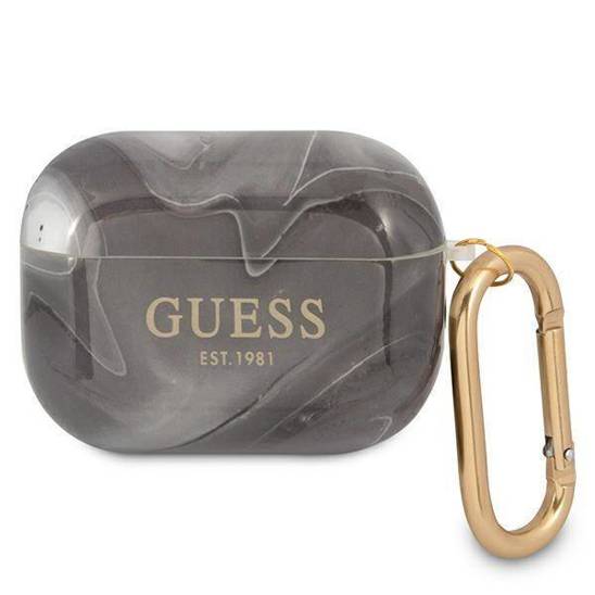 Etui APPLE AIRPODS PRO Guess Marble Collection (GUAPUNMK) czarne