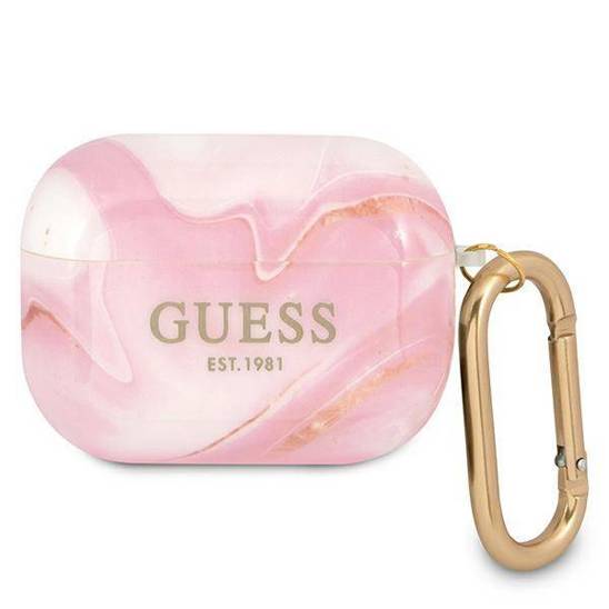 Etui APPLE AIRPODS PRO Guess Marble Collection (GUAPUNMP) różowe