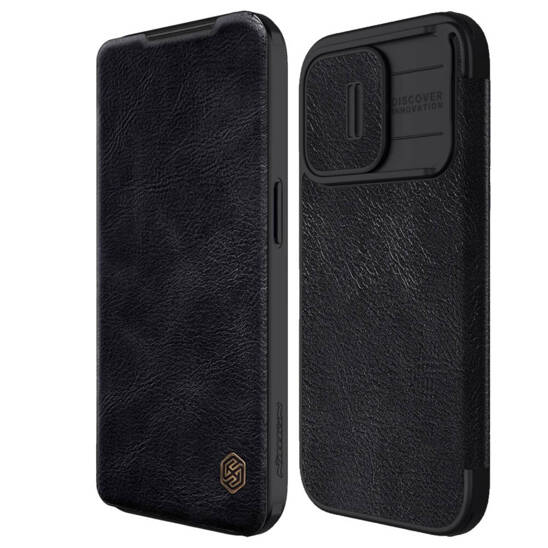 Etui APPLE IPHONE 15 Nillkin Qin Pro Leather czarne