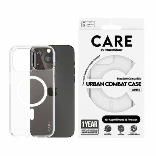 Etui APPLE IPHONE 15 PRO MAX CARE by PanzerGlass Urban Combat Case MagSafe (1420) białe