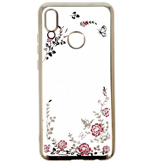 Etui Back Flower HUAWEI P SMART 2019 złote