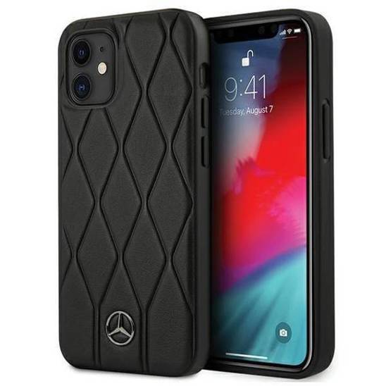 Etui IPHONE 12 MINI Mercedes Hardcase Wave Line (MEHCP12SMULBK) czarne