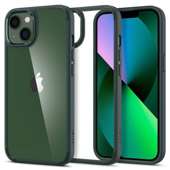 Etui IPHONE 13 Spigen Ultra Hybrid Crystal Midnight Green