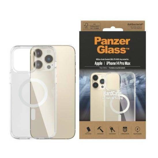 Etui IPHONE 14 PRO MAX PanzerGlass HardCase MagSafe Antibacterial Military (0412) Grade Clear transparentne