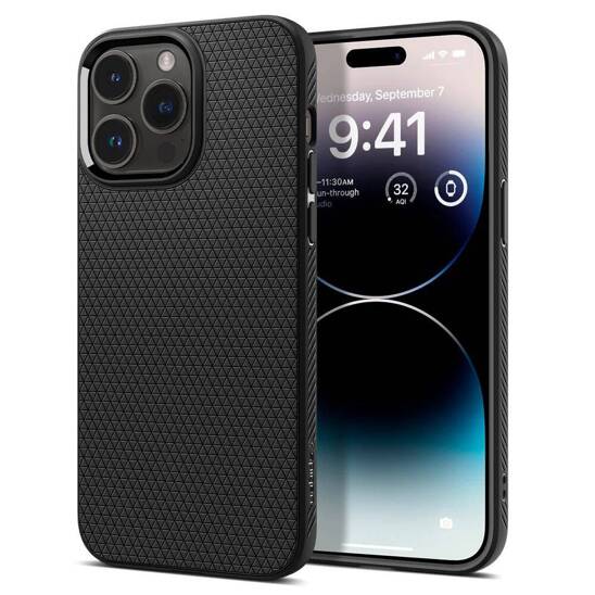 Etui IPHONE 14 PRO MAX Spigen Liquid Air Matte czarne