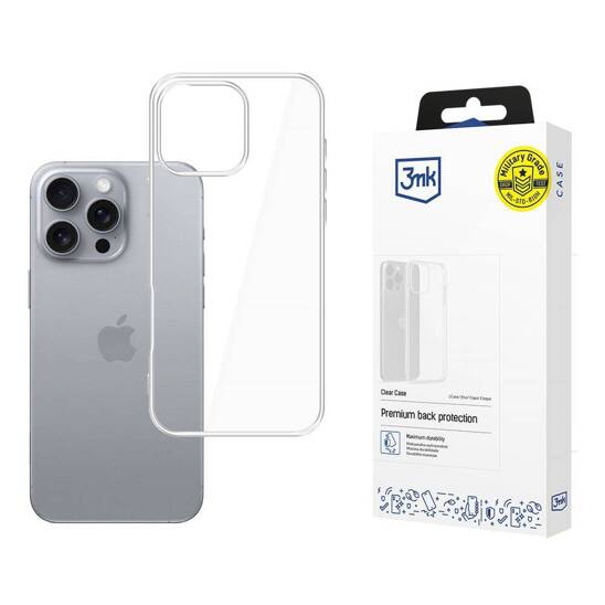 Etui IPHONE 16 PRO 3mk Clear Case transparentne