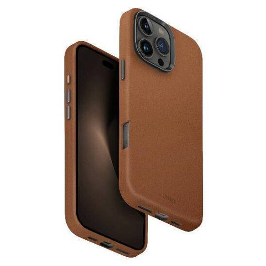 Etui IPHONE 16 PRO MAX UNIQ Lyden Magclick Charging Caramel brązowe