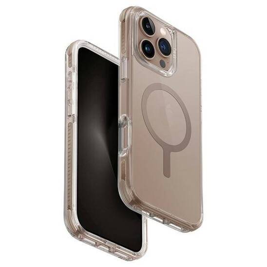 Etui IPHONE 16 PRO UNIQ Combat Magclick Charging Taupe złote