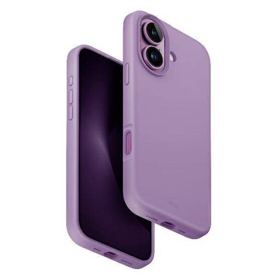 Etui IPHONE 16 UNIQ Lino Hue Magclick Charging Grape różowe