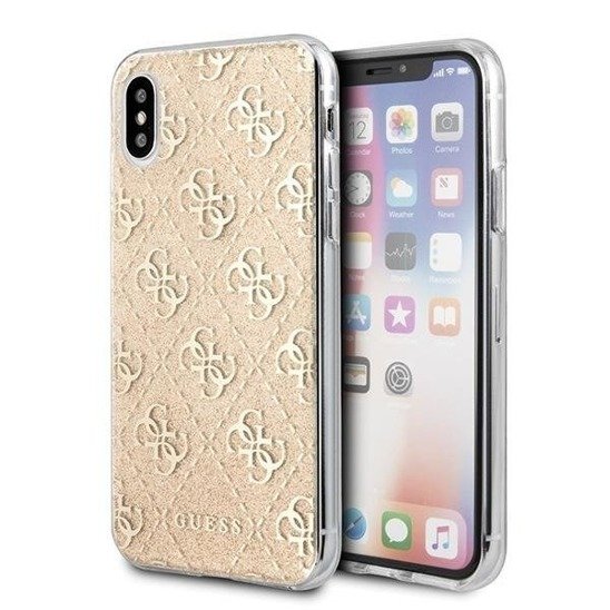 Etui Oryginalne IPHONE X / XS GUESS GUHCPXPCU4GLGO złote