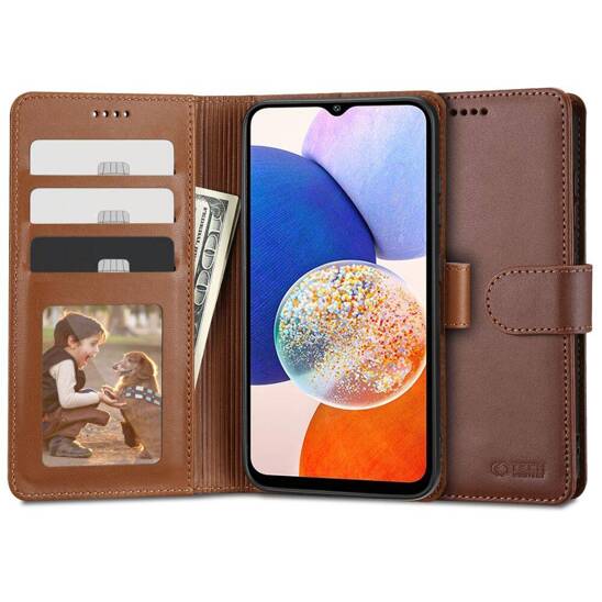 Etui SAMSUNG GALAXY A14 5G Tech-Protect Wallet brązowe