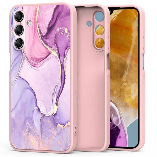 Etui SAMSUNG GALAXY M15 5G Tech-Protect Icon Marble różowe