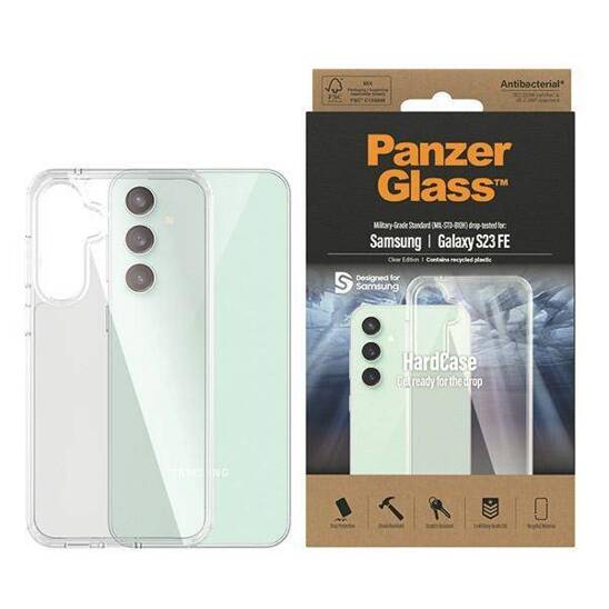 Etui SAMSUNG GALAXY S23 FE PanzerGlass HardCase MagSafe Antibacterial Military transparentne