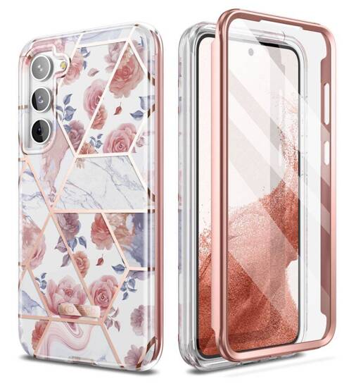 Etui SAMSUNG GALAXY S23 Tech-Protect Velar Marble różowe