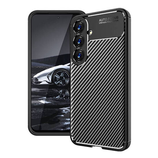 Etui SAMSUNG GALAXY S24 Pancerne Shockproof Nexeri Carbon Fiber czarne