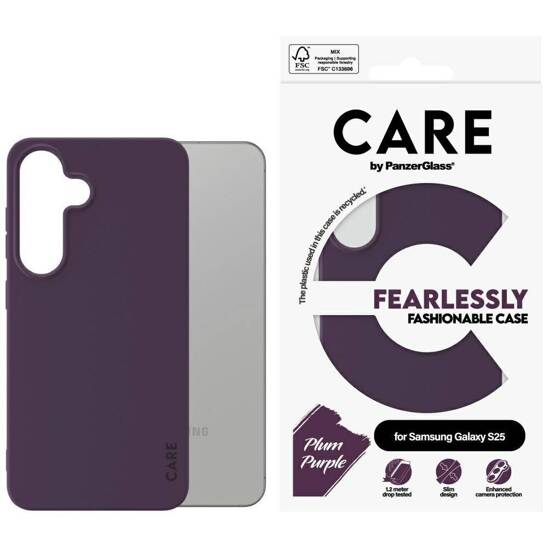 Etui SAMSUNG GALAXY S25 CARE by PanzerGlass Fashion Case fioletowe