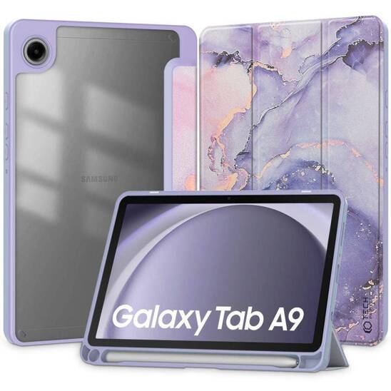 Etui SAMSUNG GALAXY TAB A9 8.7 Tech-Protect SC Pen Hybrid Marble fioletowe