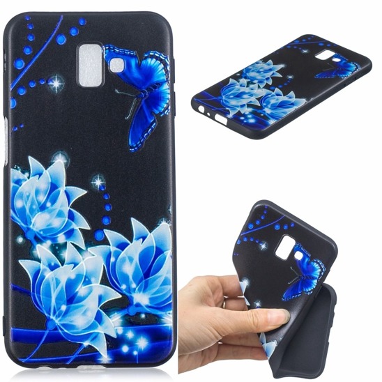 Etui Slim Art SAMSUNG J6+ J6 PLUS niebieski kwiat i motyl