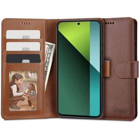 Etui XIAOMI REDMI NOTE 13 PRO 5G / POCO X6 5G Tech-Protect Wallet brązowe