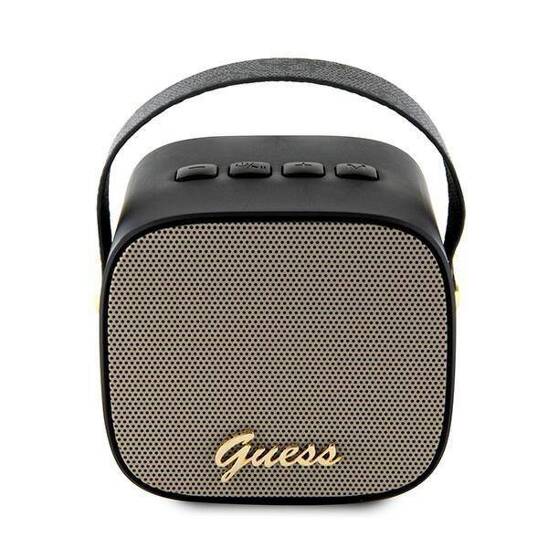 Głośnik Bluetooth Speaker Mini Guess 4G Leather Script Logo with Strap (GUWSB2P4SMK) czarny 