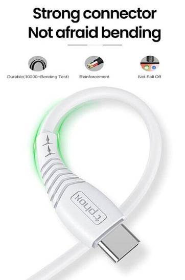 KABEL T-PHOX NATURE TYPE-C WHITE 1.2M 3A