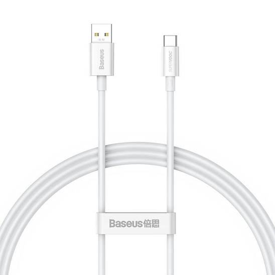 Kabel 65W 1m USB - USB-CBaseus Superior Series biały