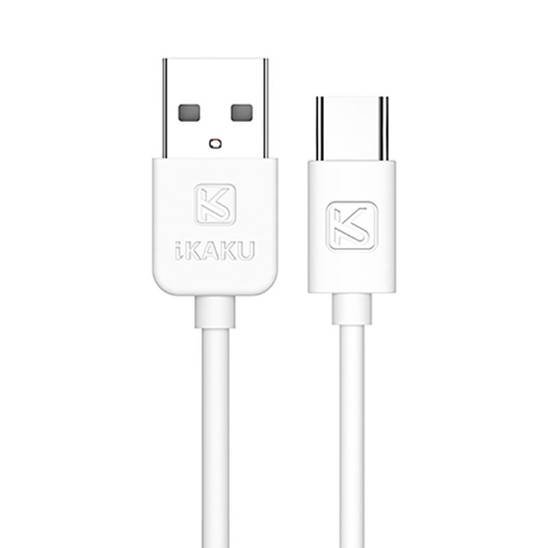 Kabel USB Typ C 2.4A 2m Szybkie Ładowanie i Transfer Danych KAKU (KSC-332) biały